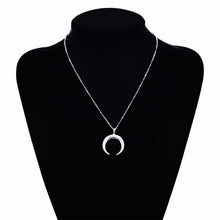 Load image into Gallery viewer, 2019 new multi-layer crystal moon pendant necklace ladies retro charm necklace necklace party jewelry accessories