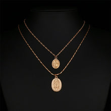 Load image into Gallery viewer, 2019 new multi-layer crystal moon pendant necklace ladies retro charm necklace necklace party jewelry accessories