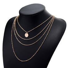 Load image into Gallery viewer, 2019 new multi-layer crystal moon pendant necklace ladies retro charm necklace necklace party jewelry accessories