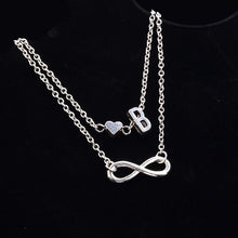 Load image into Gallery viewer, New Fashion silver multi-layer heart 26 letters 8 words pendant Bracelets for women jewelry foot chain anklets accessories gift
