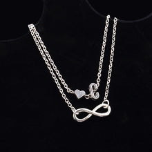 Load image into Gallery viewer, New Fashion silver multi-layer heart 26 letters 8 words pendant Bracelets for women jewelry foot chain anklets accessories gift