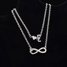 Load image into Gallery viewer, New Fashion silver multi-layer heart 26 letters 8 words pendant Bracelets for women jewelry foot chain anklets accessories gift