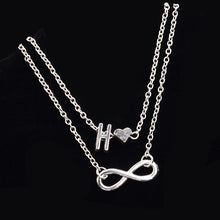 Load image into Gallery viewer, New Fashion silver multi-layer heart 26 letters 8 words pendant Bracelets for women jewelry foot chain anklets accessories gift