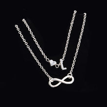 Load image into Gallery viewer, New Fashion silver multi-layer heart 26 letters 8 words pendant Bracelets for women jewelry foot chain anklets accessories gift