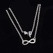Load image into Gallery viewer, New Fashion silver multi-layer heart 26 letters 8 words pendant Bracelets for women jewelry foot chain anklets accessories gift