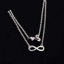 Load image into Gallery viewer, New Fashion silver multi-layer heart 26 letters 8 words pendant Bracelets for women jewelry foot chain anklets accessories gift