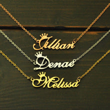 Load image into Gallery viewer, Personalized Necklace,Name Necklace,Custom Name Necklace,Personalized Name Plate Jewelry,Alloy Necklace