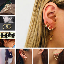 Load image into Gallery viewer, Stud Earrings Simulated Pearls Crystal Infinity Bow Cat Bijoux Fashion Jewelry Brincos Earing  2019 pendientes mujer