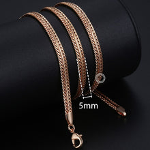 Load image into Gallery viewer, Personalize Necklace For Women Men 585 Rose Gold Venitian Curb Snail Foxtail Link Chains Necklace Fashion Jewelry 50cm 60cm CNN1