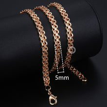 Load image into Gallery viewer, Personalize Necklace For Women Men 585 Rose Gold Venitian Curb Snail Foxtail Link Chains Necklace Fashion Jewelry 50cm 60cm CNN1