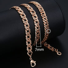 Load image into Gallery viewer, Personalize Necklace For Women Men 585 Rose Gold Venitian Curb Snail Foxtail Link Chains Necklace Fashion Jewelry 50cm 60cm CNN1