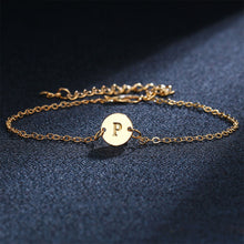 Load image into Gallery viewer, Hot Simple Adjustable Gold Color English Letter A-S Bracelet For Women Men Bangle Anklet Beach Couple Gift Fashion Jewelry