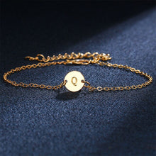 Load image into Gallery viewer, Hot Simple Adjustable Gold Color English Letter A-S Bracelet For Women Men Bangle Anklet Beach Couple Gift Fashion Jewelry