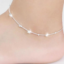 Load image into Gallery viewer, ONEVAN Trendy Jewelry Ankle Chain Bracelet 925 Sterling Silver Square Chain Anklets For Women Lovely Korea Style Jewelry Gifts