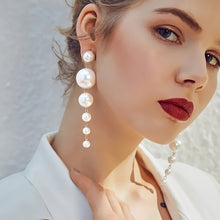 Load image into Gallery viewer, New Imitation Pearl Heart Leaf Crystal Flower Tassel Star Earrings Geometry Drop Earring For Women Statement Earrings Wholesale