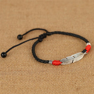 Woven Adjustable Rope Lucky Foot Bracelet For Women Men Jewelry Adjustable Handmade Cool Simple Leaf Anklets