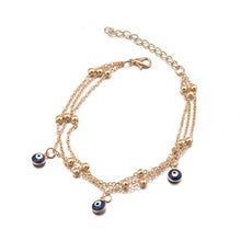 Load image into Gallery viewer, Seblasy Punk Multi Layer Big Statement Bells Evil Eyes Anklets Bracelets for Women New Fashion Foot Jewelry Valentine's Day Gift