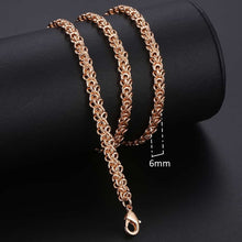 Load image into Gallery viewer, Personalize Necklace For Women Men 585 Rose Gold Venitian Curb Snail Foxtail Link Chains Necklace Fashion Jewelry 50cm 60cm CNN1