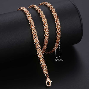 Personalize Necklace For Women Men 585 Rose Gold Venitian Curb Snail Foxtail Link Chains Necklace Fashion Jewelry 50cm 60cm CNN1