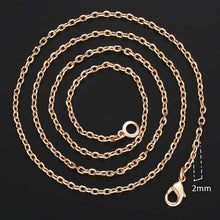 Load image into Gallery viewer, Personalize Necklace For Women Men 585 Rose Gold Venitian Curb Snail Foxtail Link Chains Necklace Fashion Jewelry 50cm 60cm CNN1