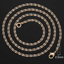 Load image into Gallery viewer, Personalize Necklace For Women Men 585 Rose Gold Venitian Curb Snail Foxtail Link Chains Necklace Fashion Jewelry 50cm 60cm CNN1