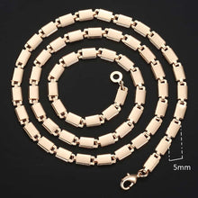 Load image into Gallery viewer, Personalize Necklace For Women Men 585 Rose Gold Venitian Curb Snail Foxtail Link Chains Necklace Fashion Jewelry 50cm 60cm CNN1