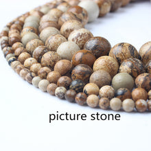 Load image into Gallery viewer, LanLi  Fashiont Jewelry 4/6/8/10/12mm natural stones Loose Beads series DIY men and women Bracelet Necklace anklet Accessories