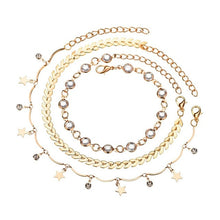 Load image into Gallery viewer, Delicate Summer Beach Women Tassel Star Pendant Layers Ankle 3 Pcs/Lot Link Chain Anklets Foot Bracelet On The Leg Jewelry