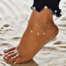 Load image into Gallery viewer, Delicate Summer Beach Women Tassel Star Pendant Layers Ankle 3 Pcs/Lot Link Chain Anklets Foot Bracelet On The Leg Jewelry