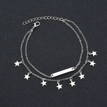 Load image into Gallery viewer, Delicate Summer Beach Women Tassel Star Pendant Layers Ankle 3 Pcs/Lot Link Chain Anklets Foot Bracelet On The Leg Jewelry