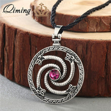 Load image into Gallery viewer, Viking Valknut Pendant Men's Necklace Women Round Pagan Religious Male Man Slavic Silver Steampunk Jewelry Tibetan Amulet Gift