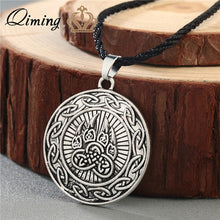 Load image into Gallery viewer, Viking Valknut Pendant Men's Necklace Women Round Pagan Religious Male Man Slavic Silver Steampunk Jewelry Tibetan Amulet Gift