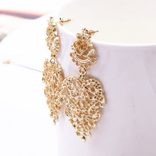 Load image into Gallery viewer, New Imitation Pearl Heart Leaf Crystal Flower Tassel Star Earrings Geometry Drop Earring For Women Statement Earrings Wholesale