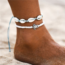Load image into Gallery viewer, Starfish Pendant Anklets 2019 For Women New Stone Beads Shell Anklet Bohemian Bracelets On Leg BOHO Ocean Jewelry Drop Shipping