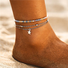 Load image into Gallery viewer, Starfish Pendant Anklets 2019 For Women New Stone Beads Shell Anklet Bohemian Bracelets On Leg BOHO Ocean Jewelry Drop Shipping