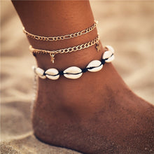 Load image into Gallery viewer, Starfish Pendant Anklets 2019 For Women New Stone Beads Shell Anklet Bohemian Bracelets On Leg BOHO Ocean Jewelry Drop Shipping