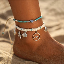 Load image into Gallery viewer, Starfish Pendant Anklets 2019 For Women New Stone Beads Shell Anklet Bohemian Bracelets On Leg BOHO Ocean Jewelry Drop Shipping