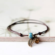 Load image into Gallery viewer, Ceramic Beaded Bracelet Anklet Couple Girlfriends Bohemian Retro First Leaf Jewelry for Women Gift