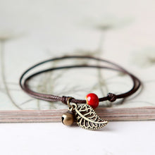 Load image into Gallery viewer, Ceramic Beaded Bracelet Anklet Couple Girlfriends Bohemian Retro First Leaf Jewelry for Women Gift