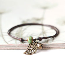 Load image into Gallery viewer, Ceramic Beaded Bracelet Anklet Couple Girlfriends Bohemian Retro First Leaf Jewelry for Women Gift