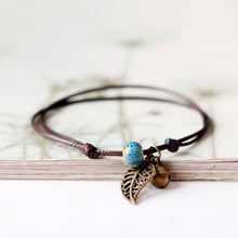 Load image into Gallery viewer, Ceramic Beaded Bracelet Anklet Couple Girlfriends Bohemian Retro First Leaf Jewelry for Women Gift