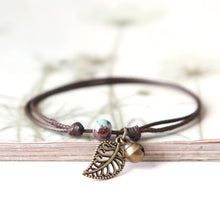 Load image into Gallery viewer, Ceramic Beaded Bracelet Anklet Couple Girlfriends Bohemian Retro First Leaf Jewelry for Women Gift