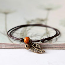 Load image into Gallery viewer, Ceramic Beaded Bracelet Anklet Couple Girlfriends Bohemian Retro First Leaf Jewelry for Women Gift