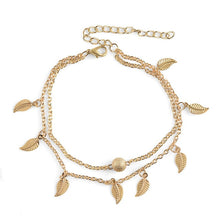 Load image into Gallery viewer, QCOOLJLY Butterfly Pendant Anklets Foot Chain Summer Yoga Beach Leg Bracelet Handmade Anklet Rose Gold Silver Color Jewelry