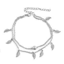 Load image into Gallery viewer, QCOOLJLY Butterfly Pendant Anklets Foot Chain Summer Yoga Beach Leg Bracelet Handmade Anklet Rose Gold Silver Color Jewelry