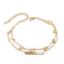 Load image into Gallery viewer, QCOOLJLY Butterfly Pendant Anklets Foot Chain Summer Yoga Beach Leg Bracelet Handmade Anklet Rose Gold Silver Color Jewelry