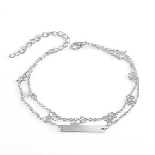 Load image into Gallery viewer, QCOOLJLY Butterfly Pendant Anklets Foot Chain Summer Yoga Beach Leg Bracelet Handmade Anklet Rose Gold Silver Color Jewelry