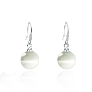 Manxiuni  Shipping 1pair Silver Color Imitation Pearl Dangle Earrings For Women New Jewelry Brincos Gift Wholesale