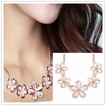 Load image into Gallery viewer, BYSPT Zircon Black Rose Flower Long Necklace Sweater Chain Fashion Metal Chain Crystal Flower Pendant Necklaces Adjusted