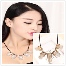 Load image into Gallery viewer, BYSPT Zircon Black Rose Flower Long Necklace Sweater Chain Fashion Metal Chain Crystal Flower Pendant Necklaces Adjusted